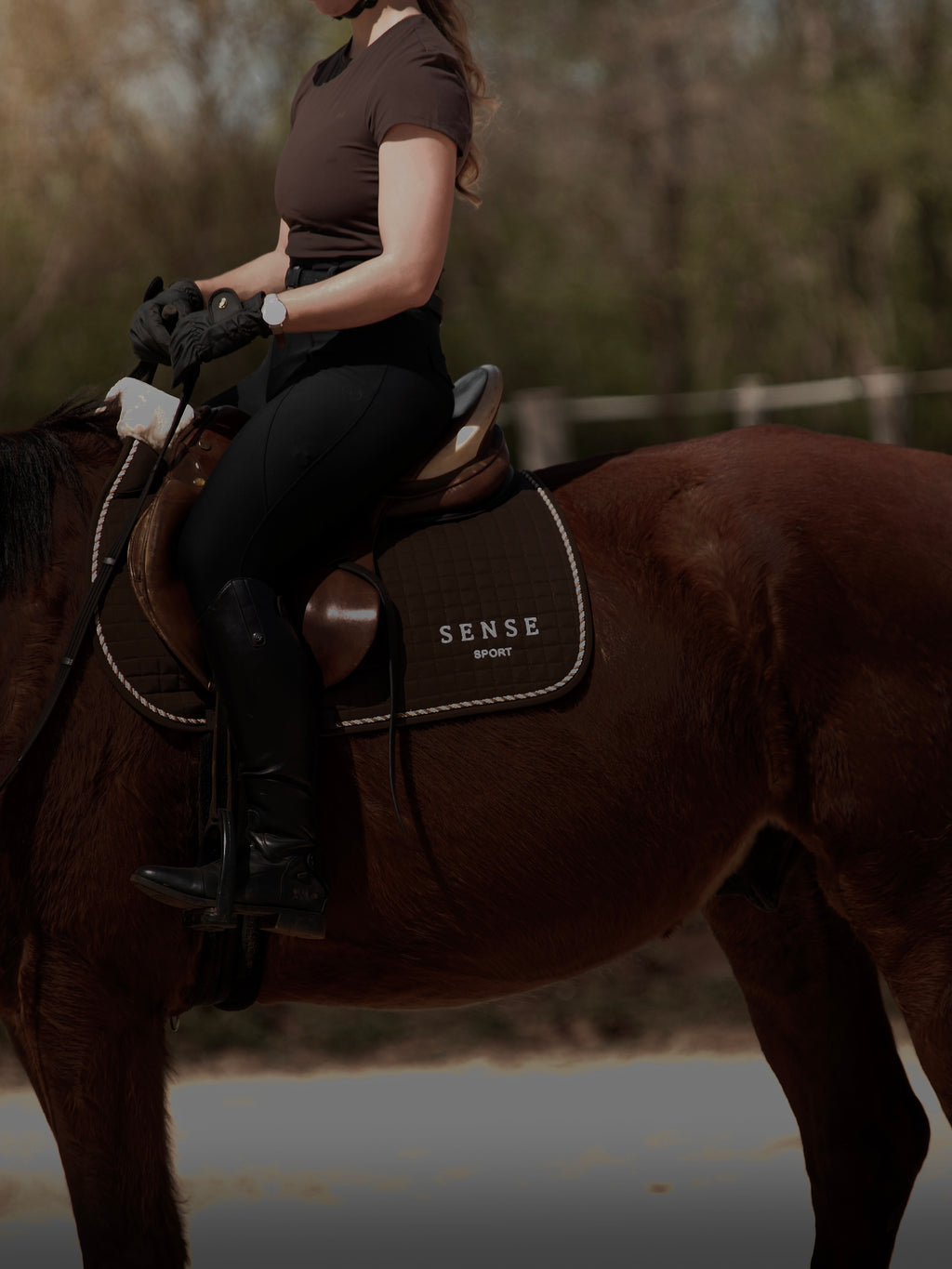 Sense Essential Saddle Pad Deep Brown