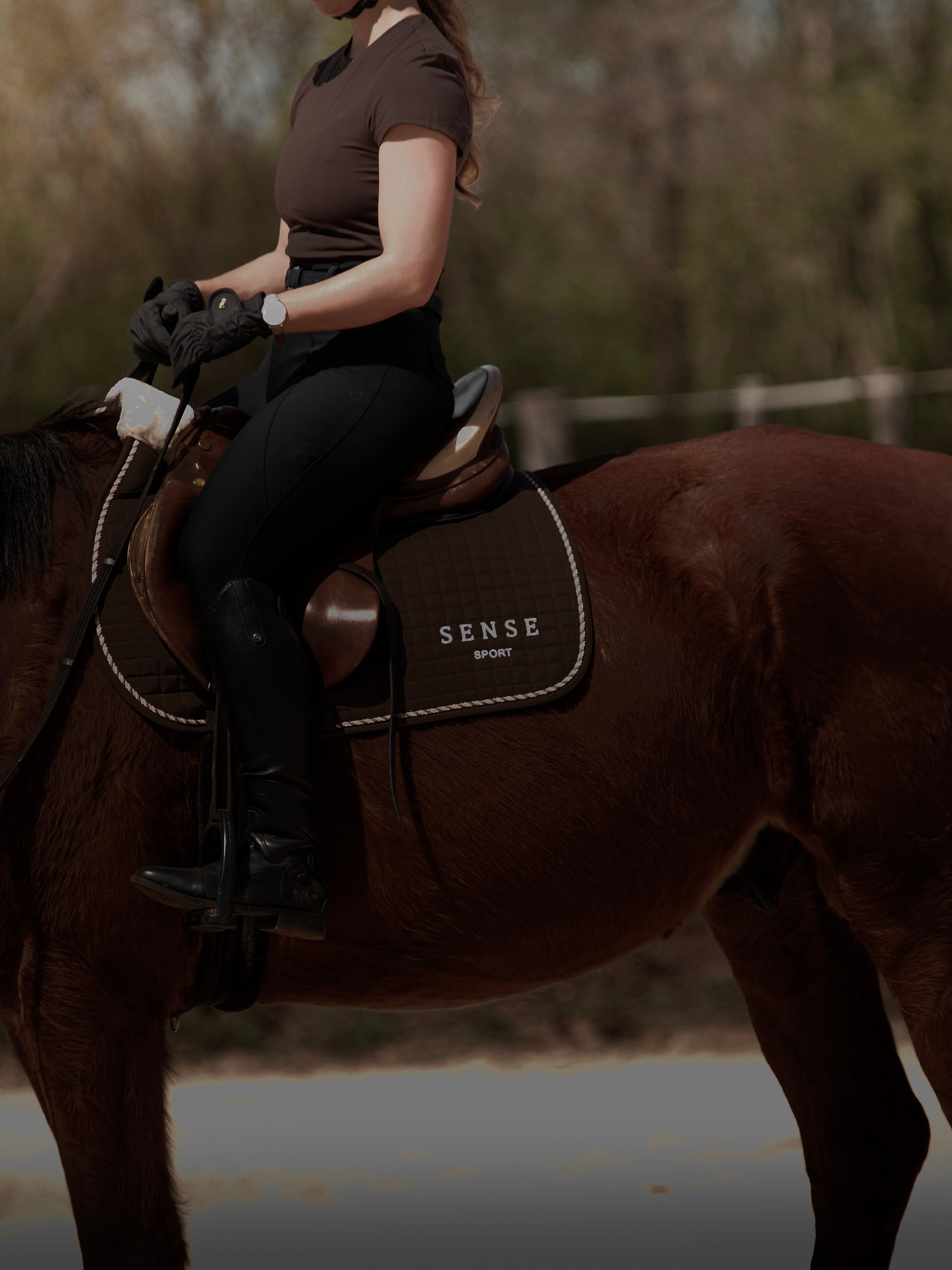 Sense Essential Saddle Pad Deep Brown
